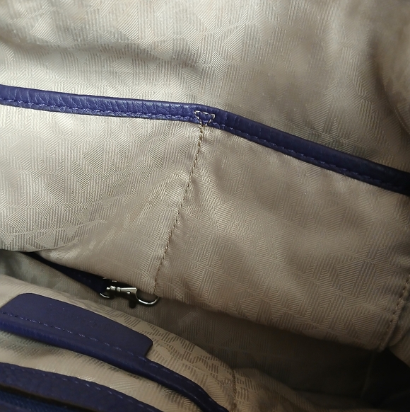 Michael Kors Purple Leather Shoulder Crossbody Bag GUC - Picture 9 of 14